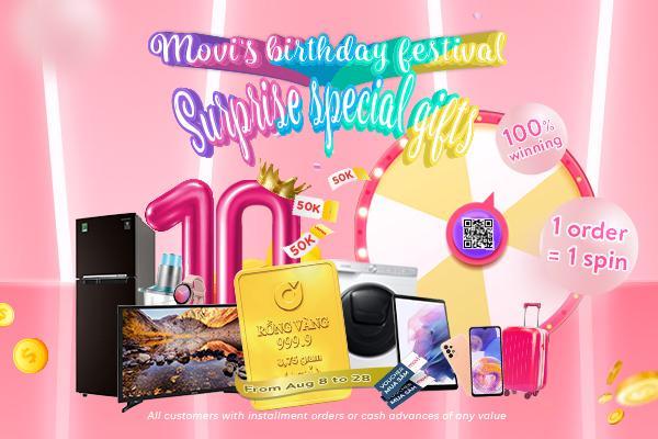 MOVI'S BIRTHDAY FESTIVAL SURPRISE SPECIAL GIFTS