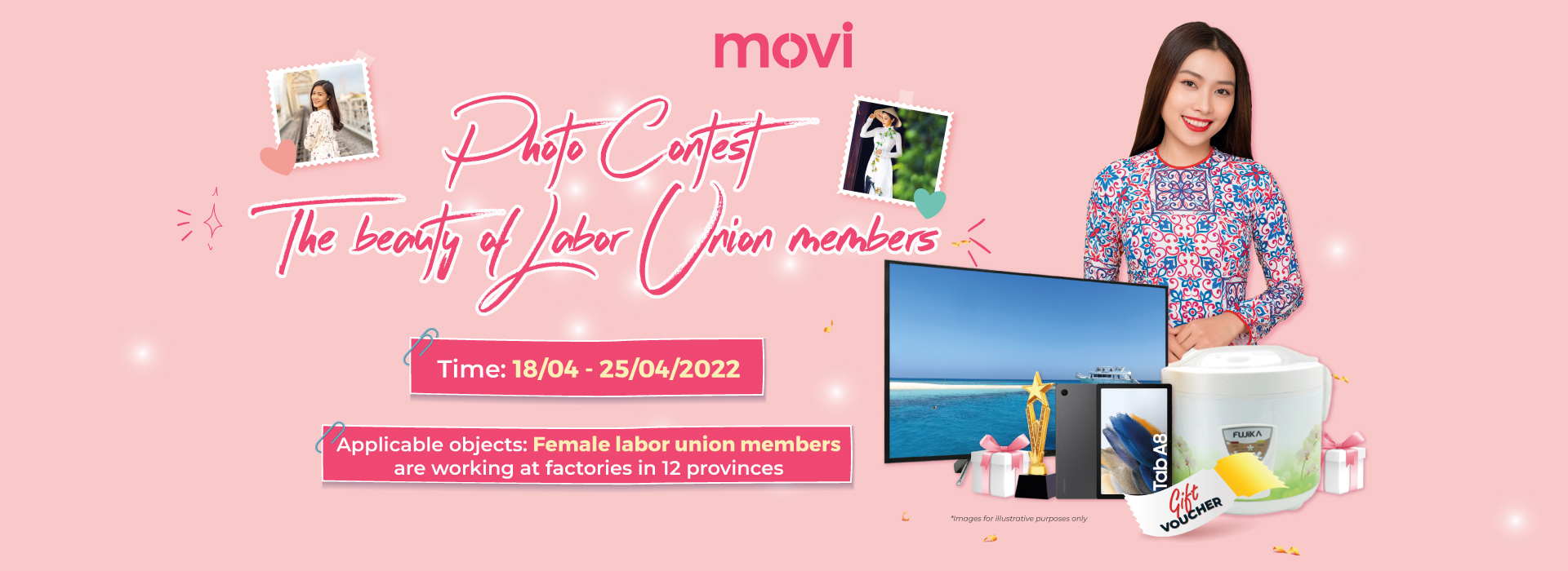 Female Labor union member online photo contest